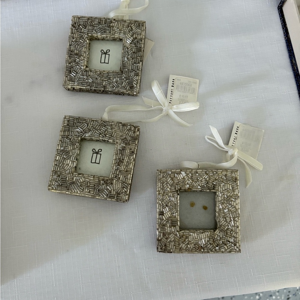 Pottery Barn Textured Silver Photo Frames